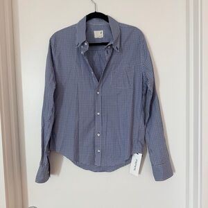 Band of Outsiders Men's Blue & Black Gingham Button-Down Shirt